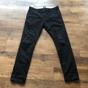 J Crew Black Slim Fit Broken In Chino Pant 31x32